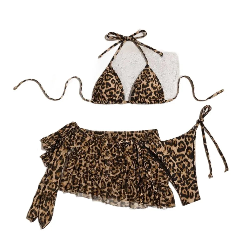Leopard Bikini Set for Women Summer Beach Wear