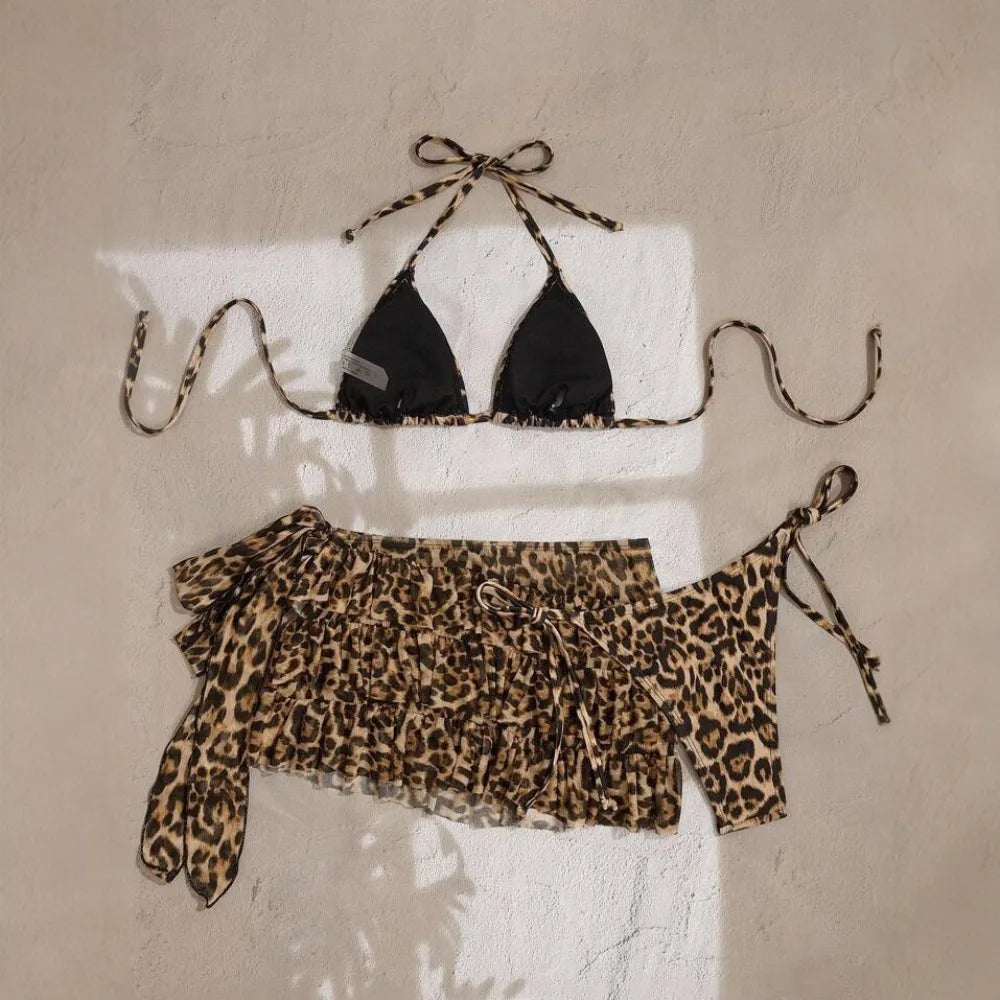 Leopard Bikini Set for Women Summer Beach Wear